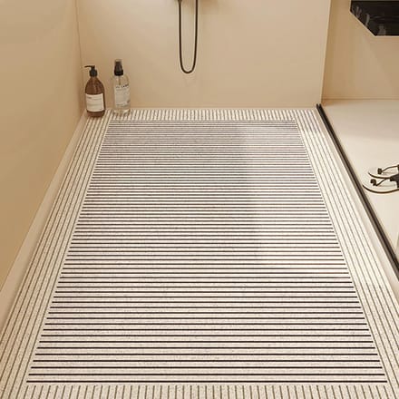 Douchemat Antislip Modern Eenvoudig Sneldrogend Luffa Met Afvoergat PVC Douchemat Lijn 80 X 120 Cm