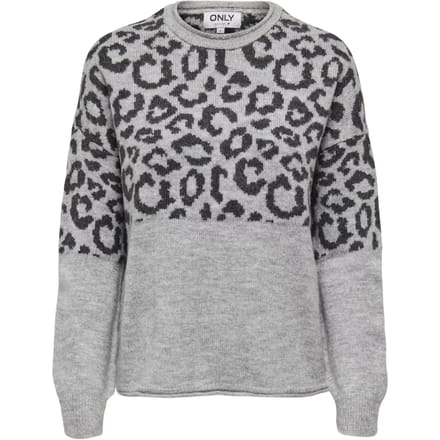 ONLY - ONLJADE ANIMAL LS O-NECK KNT NOOS - Dames - Gebreide truien