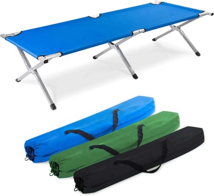 Opvouwbaar Campingbed Leger Kwaliteit - Lichte Aluminium Trekkerstent Bed met Draagtas
