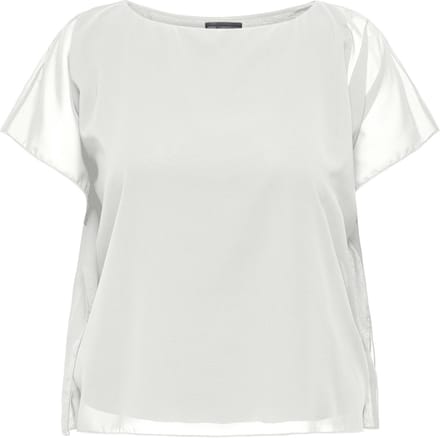 ONLY CARMAKOMA - CARCOKO S/S O-NECK TOP WVN - Dames - Blouses