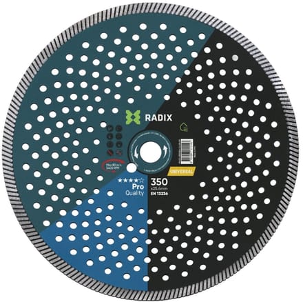 Radix - Universele diamantschijf - 350 x 25,4 mm - Turbo - Pro