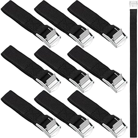 Spanbanden set van 10 stuks 2,5 x 40 cm voor fietsendrager en motorfiets