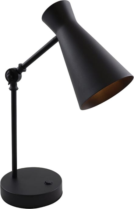 Olucia - STEVE - Tafellamp - Zwart - Vorm: Kegel