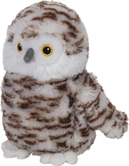 Nature Planet Sneeuwuil knuffel 16 cm - zacht pluche - vogel knuffeldier - speelgoed