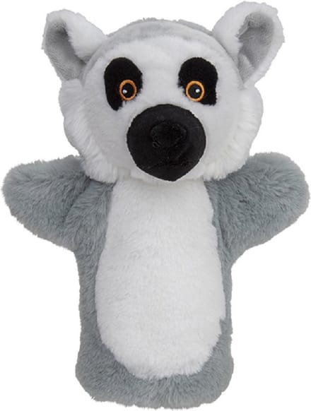 Pluche dieren handpop maki aap 22 cm - Apen knuffels