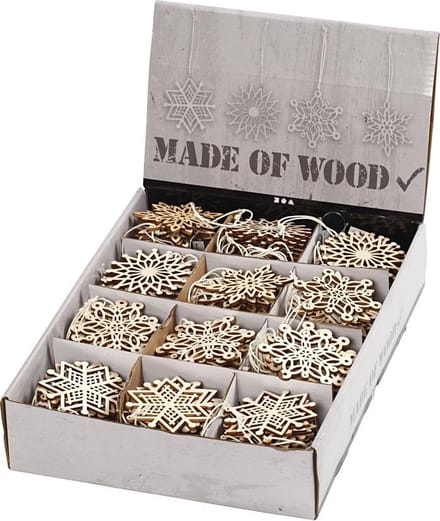 Ornamenten, d 7 cm, dikte 0,3 cm, 200 stuk/ 1 doos