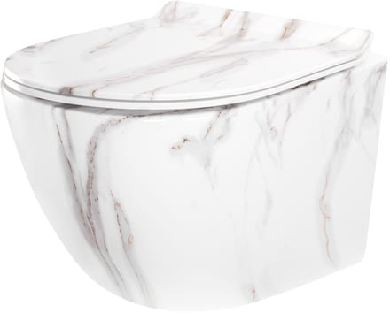 Rea - Hangende Toiletpot - Carter Tornaldo Aiax Shiny - Wit - 49X37X32,5cm