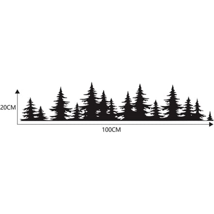 Pine Tree Forest Auto Sticker Vinyl Decal Raam Auto Body Decor Sticker zwart