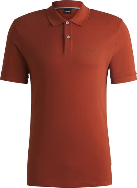BOSS Pallas regular fit polo - pique - donker oranje