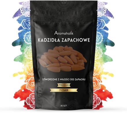 Aromaholik - Wierookkegels Backflow - 7 Chakra's - 30 stuks - XL - Waterval Effect - Natuurlijk