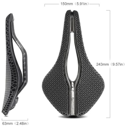 Comfortabel 3D-gefabriceerd fietszadel met schokdemping voor MTB en racefiets
