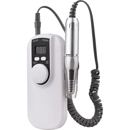 Oplaadbare Nagelfreesmachine Elektrische Nagelfrezen 35000RPM Hoge Snelheid LED Display Scherm met EU Plug wit