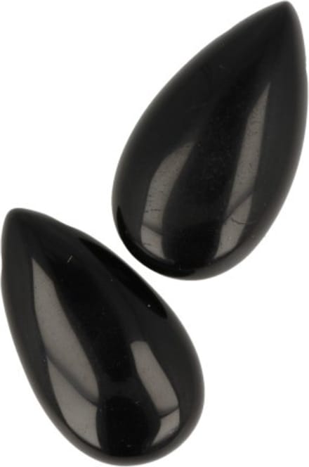 Obsidiaan zwart edelsteen druppel hanger