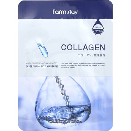 Farmstay, Collagen, Visible Difference Beauty Mask Sheet, 1 sheet, 0.77 fl oz (23 ml) white