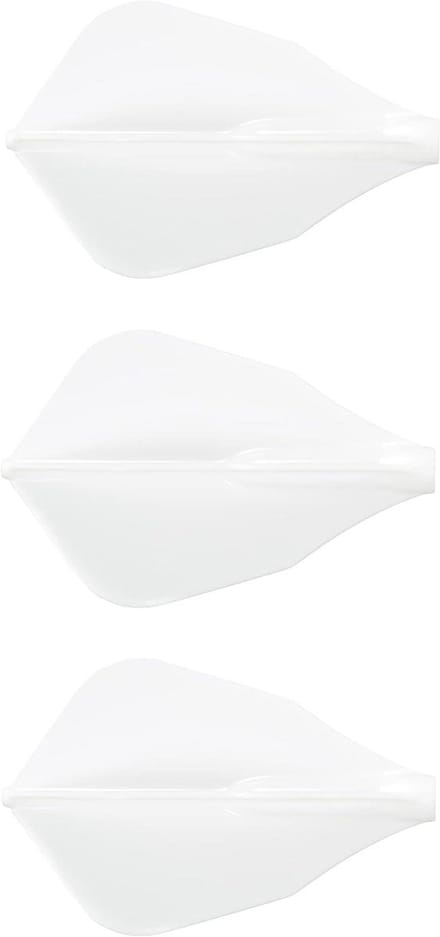 Dart Flights - Vorm W - Precisie Werpen - Push-in Systeem - 97 x 541 cm - Wit