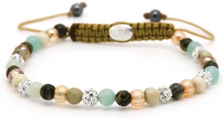 Karma Armband Spiral Minty Glow White Crystal