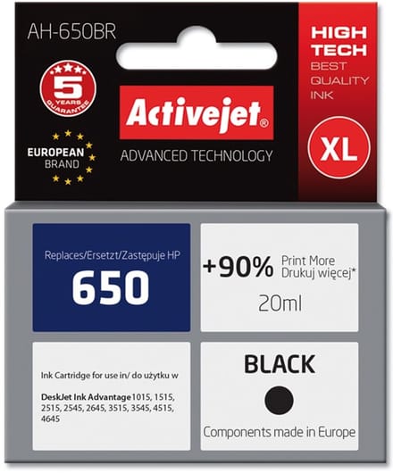 Originele inkt cartridge Activejet AH-650BR Zwart