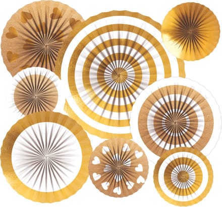 8 Honeycombs waaiers - huwelijk - 20.3 cm / 30.4 cm / 40.6 cm