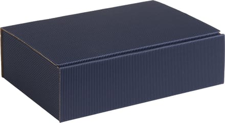 Geschenkdoos ribbelkarton 20x14x7cm DONKERBLAUW (100 stuks)