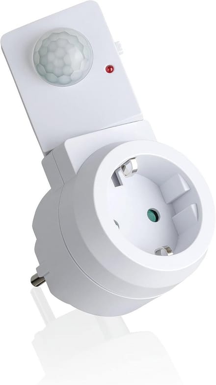 Stekker met Bewegingssensor en Draaibare PIR Sensor – Programmeerbare Stekkeradapter voor LED en Elektrische Apparaten