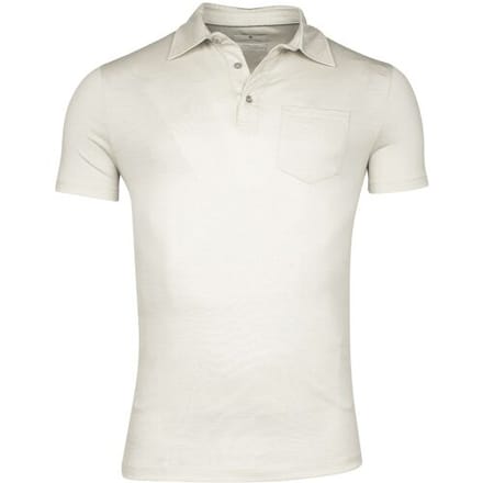 Thomas Maine Polo Uni Color Merino Wool Jersey Short Sleeve Kitt / male