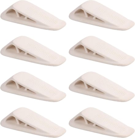 Rubberen Deurstoppers - Deurwig Deurhouder - Deuren Open Houden - Antislip Bodem - 8 Stuks - Wit