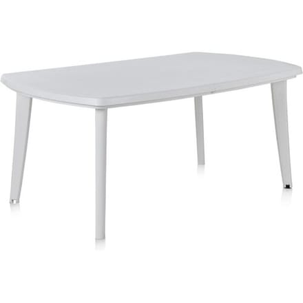 Sp-Berner SP Berner MESA ATLANTIC BLANCA – Shaf Atlantic uitschuifbare tuineettafel, wit – grote uitbreidbare eettafel voor buiten – duurzame