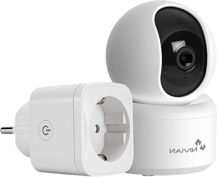 Beveiligingscamera Binnen - Wifi Camera - Huisbewaking - 2K SuperHD Beeld - 108 Graden Kijkhoek - Wit