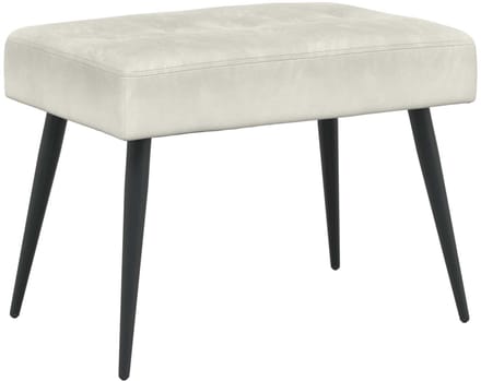 vidaXL - Bank - met - knopen - tufting - Crèmekleurig - 60 - x - 40 - x - 45 - cm - fluweel