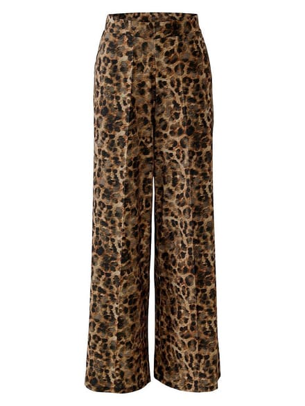 Wide Fit-jersey broek Van oui bruin