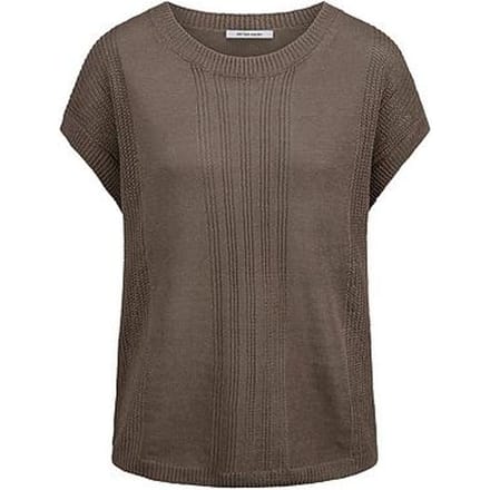 Tricottop 100% linnen Van Peter Hahn beige