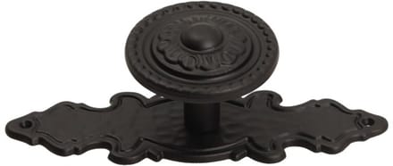Gamet GA11 Serie - Meubelknop met Sierplaat - Zwart Super Mat - Design