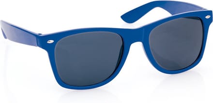 Hippe Party zonnebril - blauw - plastic - UV400 - verkleedbril - carnaval/verkleed