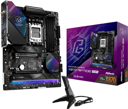 ASRock X870 Riptide WiFi - Moederbord - ATX - AMD X870 - Socket AM5 - DDR5 - USB 4 - Wi-Fi 7 - Realtek Audio
