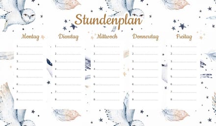 Wallvy Magneetbord - Plan Lekcji - 45x26cm - Sneeuwuil