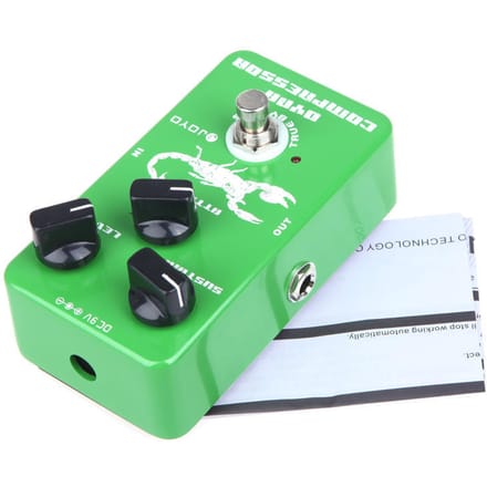 Joyo JF-10 Pédale d'effet guitare à compresseur dynamique True Bypass green