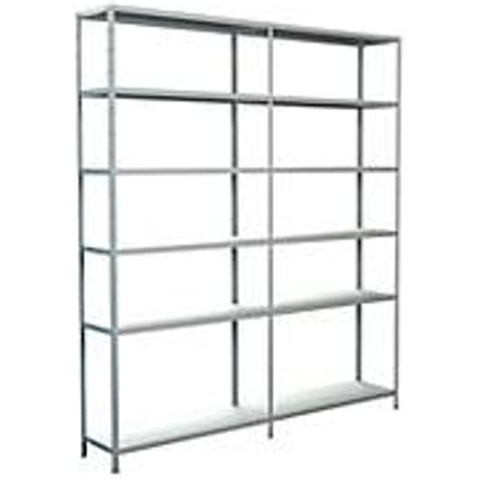 Legborden zonder grendels, H 2300 x B 2000 x D 350 mm, wit