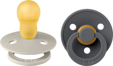 BiBs Fopspeen - Rond - 2 Stuks - 18+ Mnd - Sand/Iron