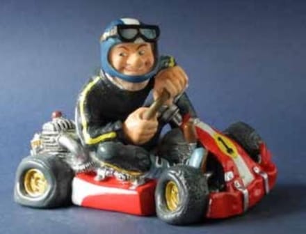 MadDeco - Profisti - beeldje - go - cart - coureur- polyresin