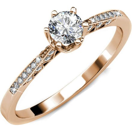 Destiny Ring - Roségoud en kristal