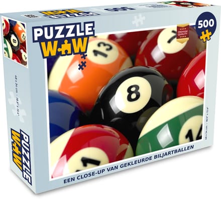 Puzzel Een close-up van gekleurde biljartballen - Legpuzzel - Puzzel 500 stukjes