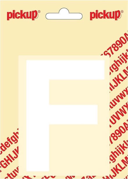 Pickup plakletter Helvetica 100 mm - wit F