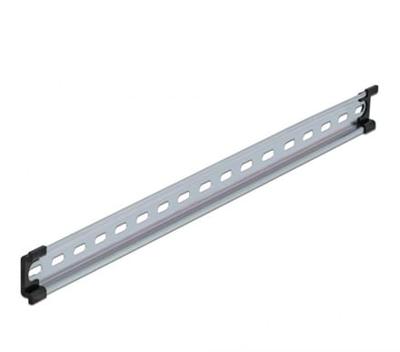 DIN-rail met sleufgaten | 19 inch | 48,2 x 3,5 x 0,75 cm | staal