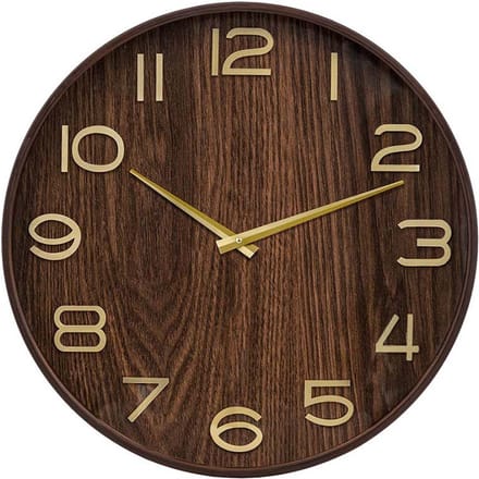 Eazy Living Wandklok Ø 38 cm Garance Donker Hout