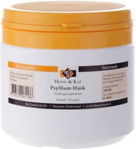 Groene Os Psyllium Husk 125 gr. hond kat