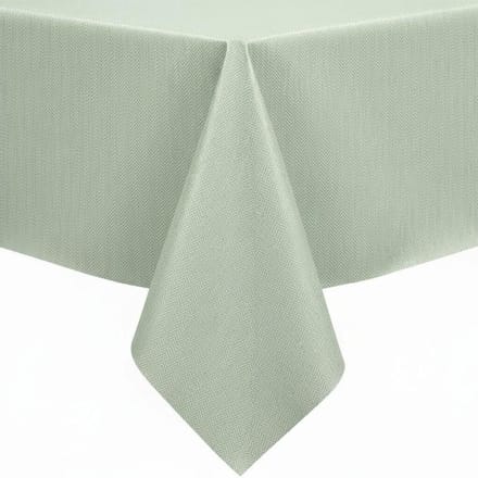 Protecttable - Tafelzeil Linen Wavy Pastelgroen 140x350cm - Tafelkleed Afwasbaar - Kunststof