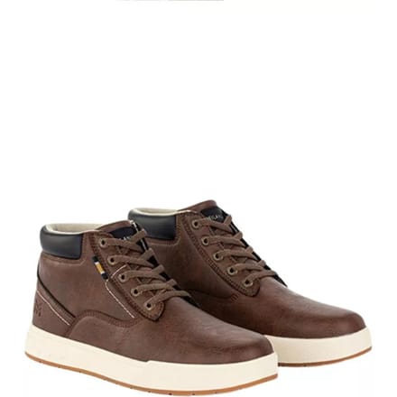 Milanoro - Elegante lederen herensneakers - Donkerbruin - Maat 42