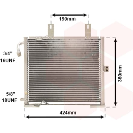 Condensator, airconditioning VAN WEZEL 06005147