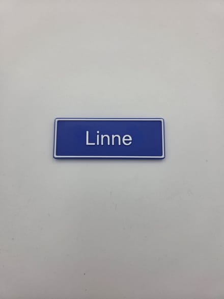 Koelkast Magneet plaatsnaam 8 X 3 CM Linne