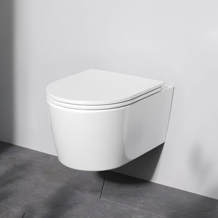 AM.PM Func - Hangtoilet - Softclose Toiletbril - Randloos diepspoel - Glans Wit - WC Pot